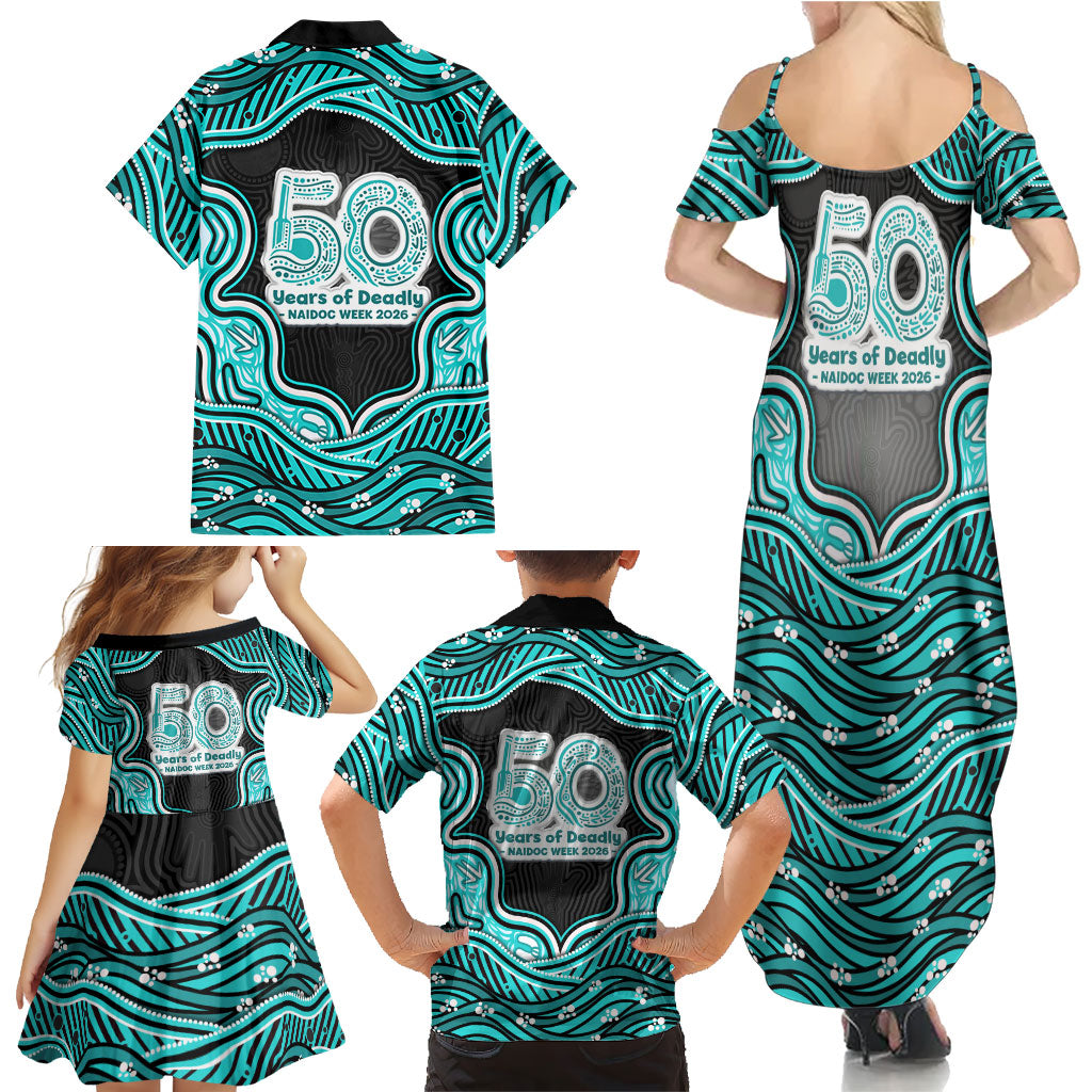 Brisbane Heat NAIDOC Week 2026 Family Matching Summer Maxi Dress and Hawaiian Shirt Aboriginal Indigenous - 50 Years of Deadly