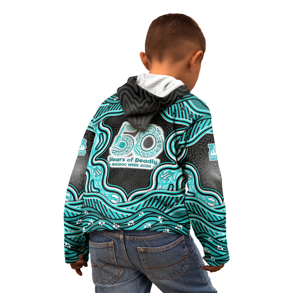 Brisbane Heat NAIDOC Week 2026 Kid Hoodie Aboriginal Indigenous - 50 Years of Deadly