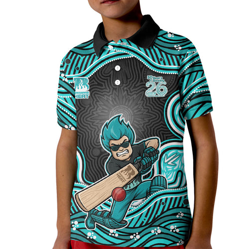 Brisbane Heat NAIDOC Week 2026 Kid Polo Shirt Aboriginal Indigenous - 50 Years of Deadly