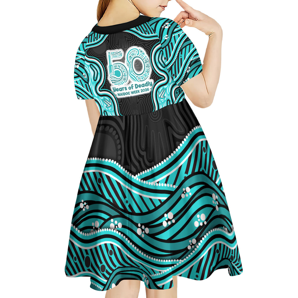 Brisbane Heat NAIDOC Week 2026 Kid Short Sleeve Dress Aboriginal Indigenous - 50 Years of Deadly
