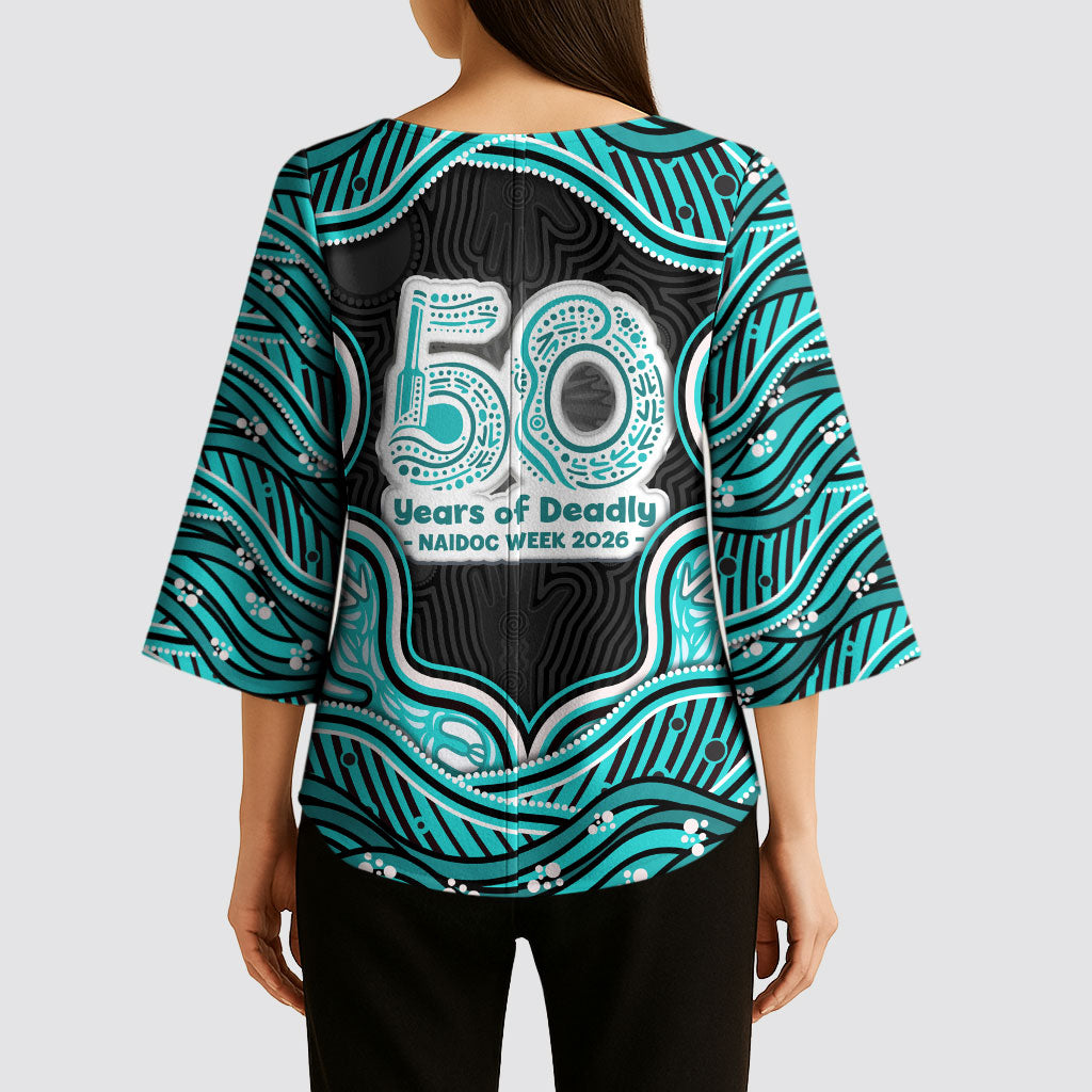 Brisbane Heat NAIDOC Week 2026 Kimono Sleeve Blouse Aboriginal Indigenous - 50 Years of Deadly