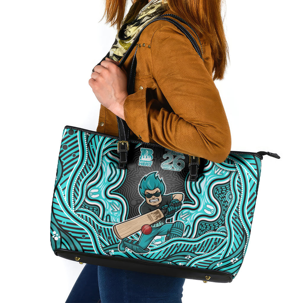 Brisbane Heat NAIDOC Week 2026 Leather Tote Bag Aboriginal Indigenous - 50 Years of Deadly