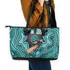Brisbane Heat NAIDOC Week 2026 Leather Tote Bag Aboriginal Indigenous - 50 Years of Deadly
