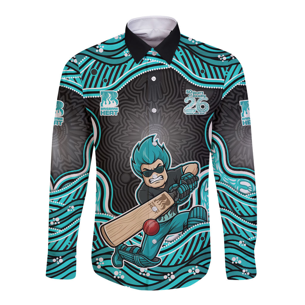 Brisbane Heat NAIDOC Week 2026 Long Sleeve Button Shirt Aboriginal Indigenous - 50 Years of Deadly