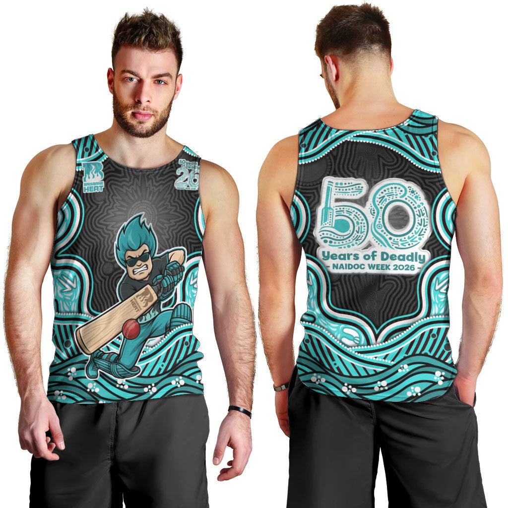 Brisbane Heat NAIDOC Week 2026 Men Tank Top Aboriginal Indigenous - 50 Years of Deadly