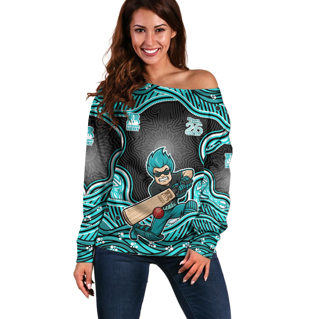 Brisbane Heat NAIDOC Week 2026 Off Shoulder Sweater Aboriginal Indigenous - 50 Years of Deadly