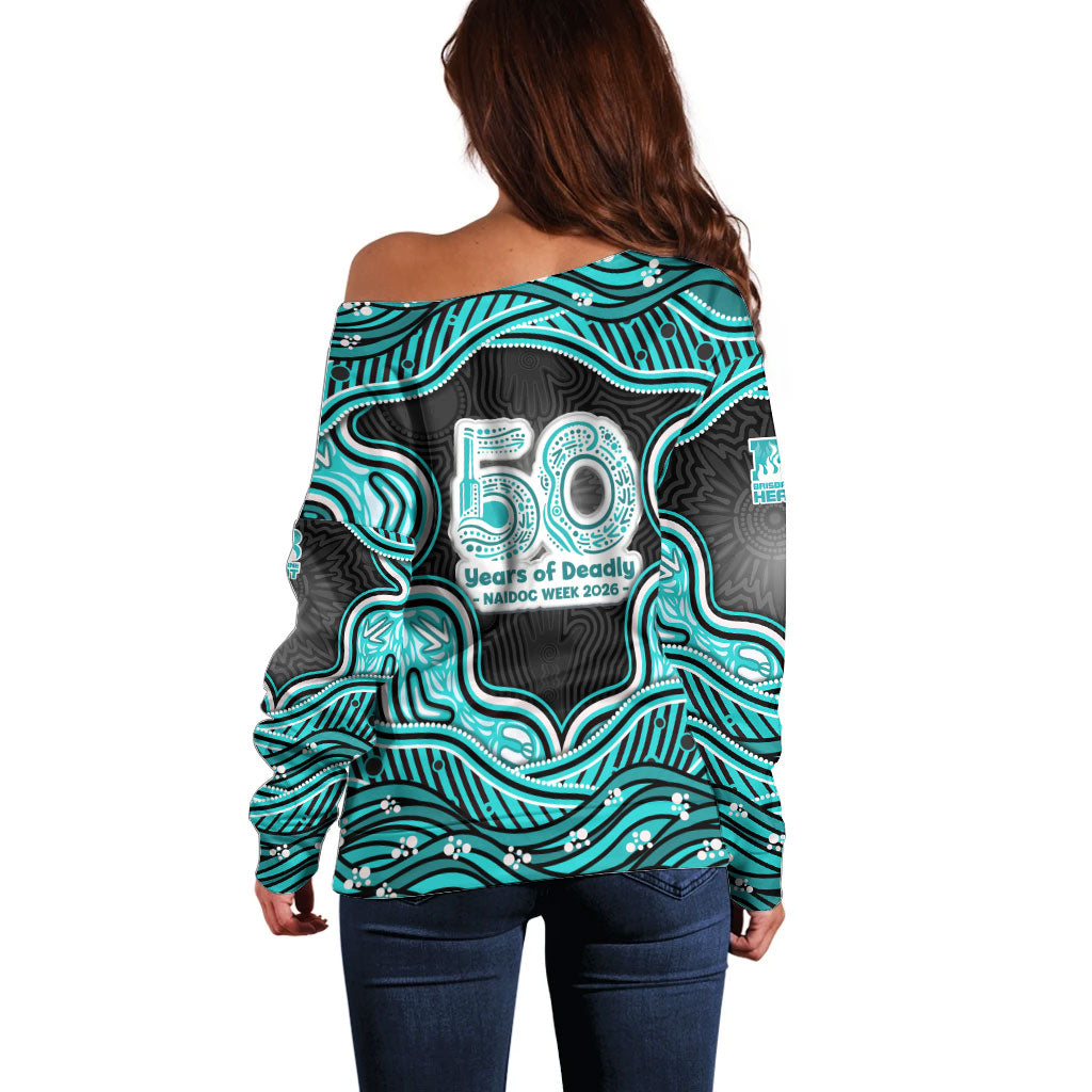 Brisbane Heat NAIDOC Week 2026 Off Shoulder Sweater Aboriginal Indigenous - 50 Years of Deadly