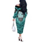 Brisbane Heat NAIDOC Week 2026 Off The Shoulder Long Sleeve Dress Aboriginal Indigenous - 50 Years of Deadly