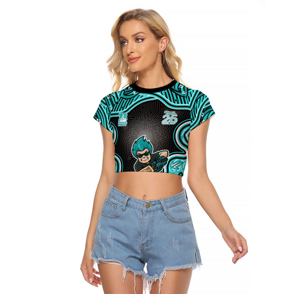 Brisbane Heat NAIDOC Week 2026 Raglan Cropped T Shirt Aboriginal Indigenous - 50 Years of Deadly