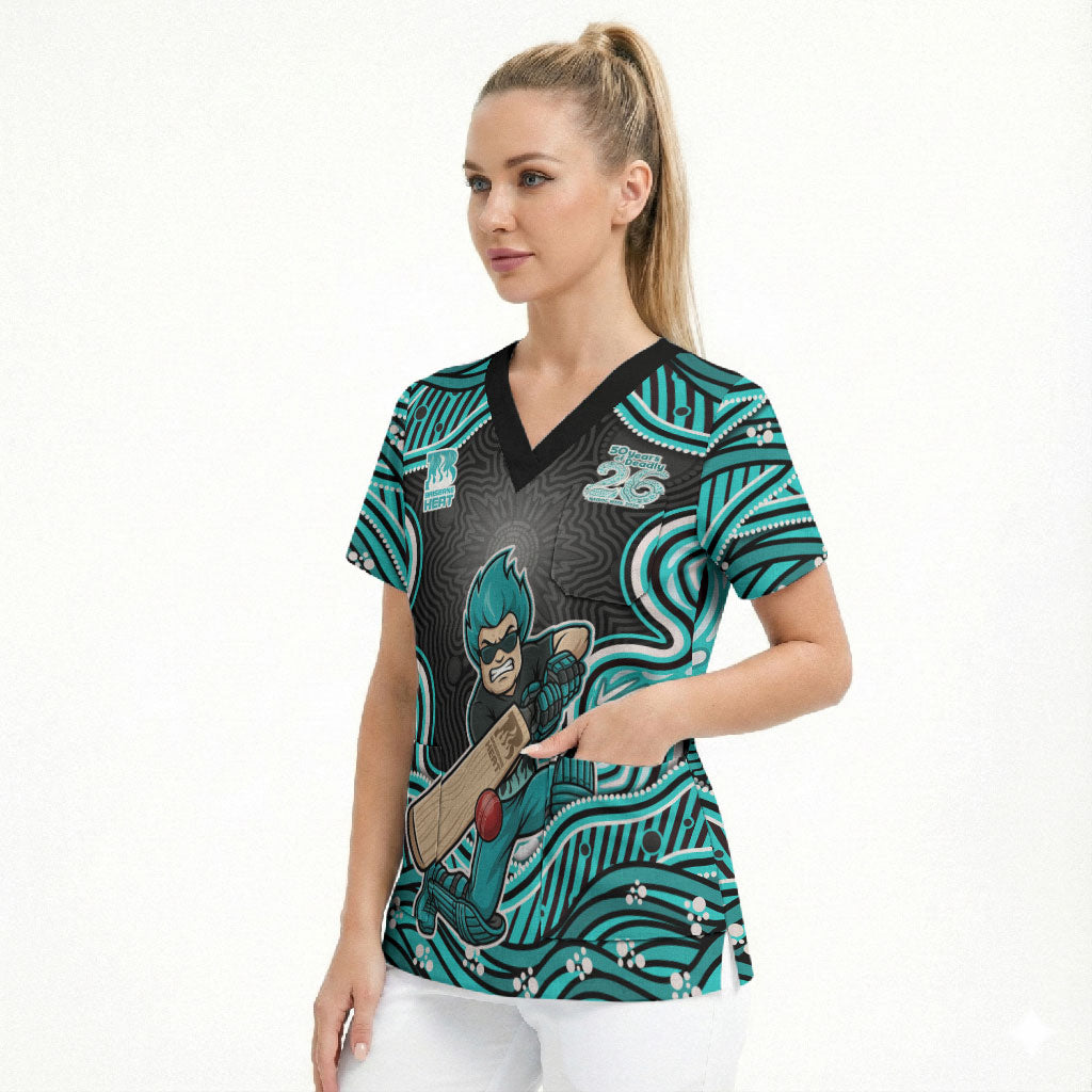 Brisbane Heat NAIDOC Week 2026 Scrub Top Aboriginal Indigenous - 50 Years of Deadly