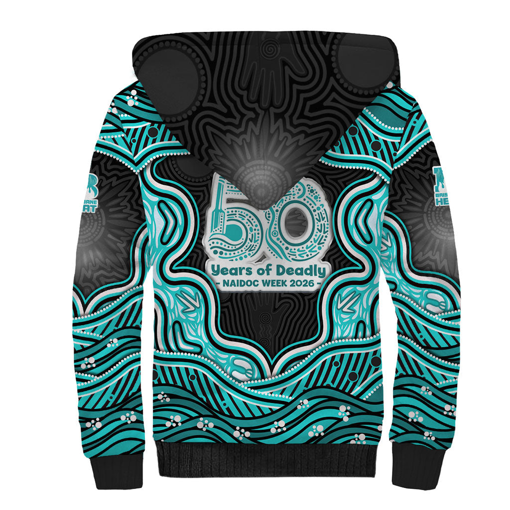 Brisbane Heat NAIDOC Week 2026 Sherpa Hoodie Aboriginal Indigenous - 50 Years of Deadly