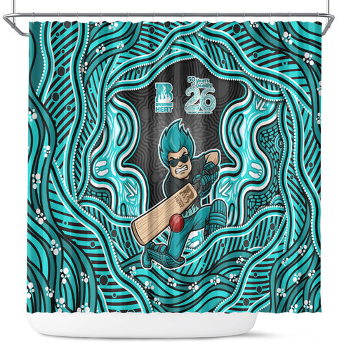 Brisbane Heat NAIDOC Week 2026 Shower Curtain Aboriginal Indigenous - 50 Years of Deadly