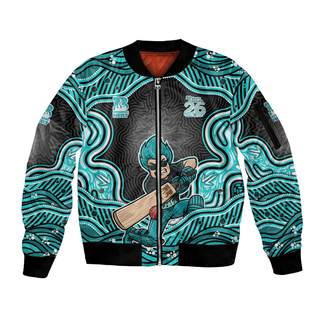 Brisbane Heat NAIDOC Week 2026 Sleeve Zip Bomber Jacket Aboriginal Indigenous - 50 Years of Deadly