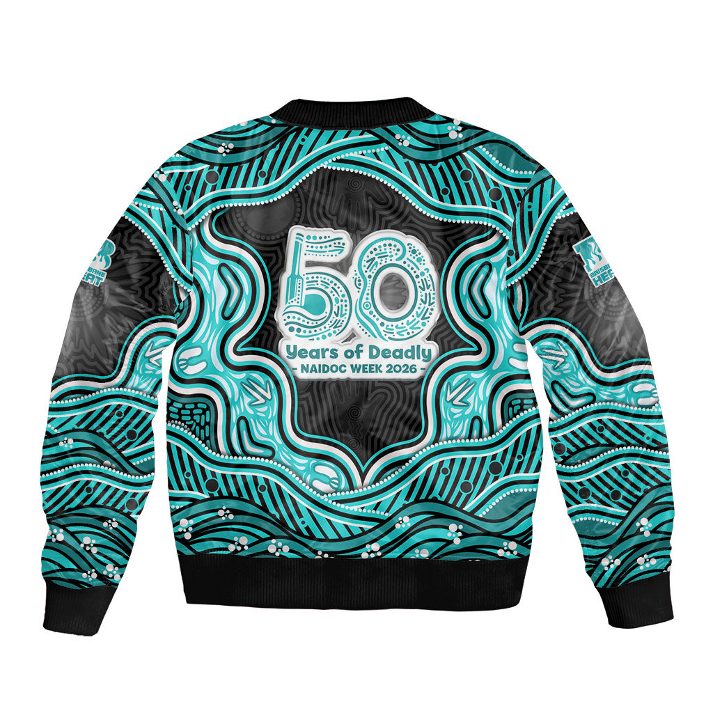 Brisbane Heat NAIDOC Week 2026 Sleeve Zip Bomber Jacket Aboriginal Indigenous - 50 Years of Deadly