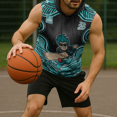 Brisbane Heat NAIDOC Week 2026 Sleeveless Hoodie Aboriginal Indigenous - 50 Years of Deadly