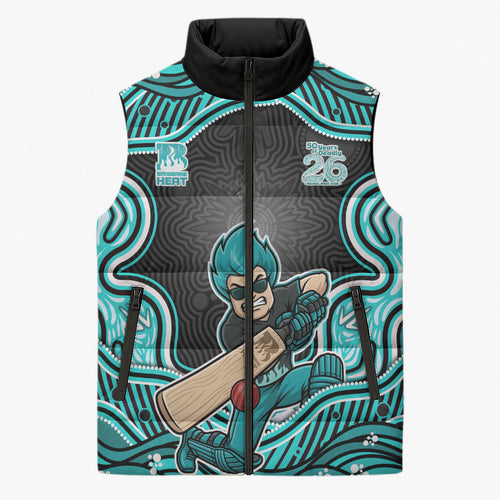 Brisbane Heat NAIDOC Week 2026 Sleeveless Puffer Jacket Aboriginal Indigenous - 50 Years of Deadly
