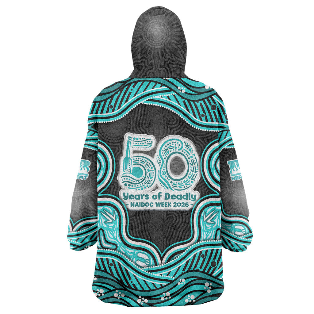 Brisbane Heat NAIDOC Week 2026 Wearable Blanket Hoodie Aboriginal Indigenous - 50 Years of Deadly