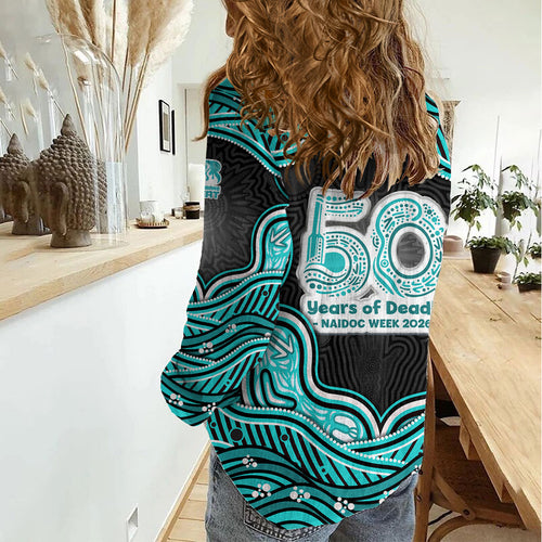 Brisbane Heat NAIDOC Week 2026 Women Casual Shirt Aboriginal Indigenous - 50 Years of Deadly