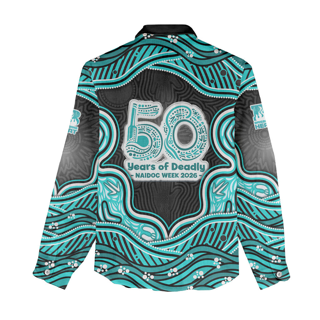 Brisbane Heat NAIDOC Week 2026 Women Casual Shirt Aboriginal Indigenous - 50 Years of Deadly