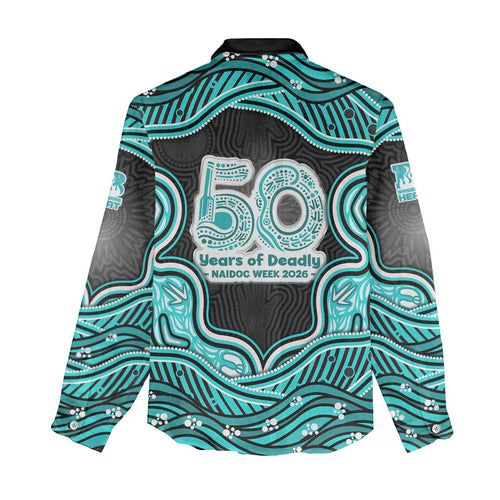 Brisbane Heat NAIDOC Week 2026 Women Casual Shirt Aboriginal Indigenous - 50 Years of Deadly