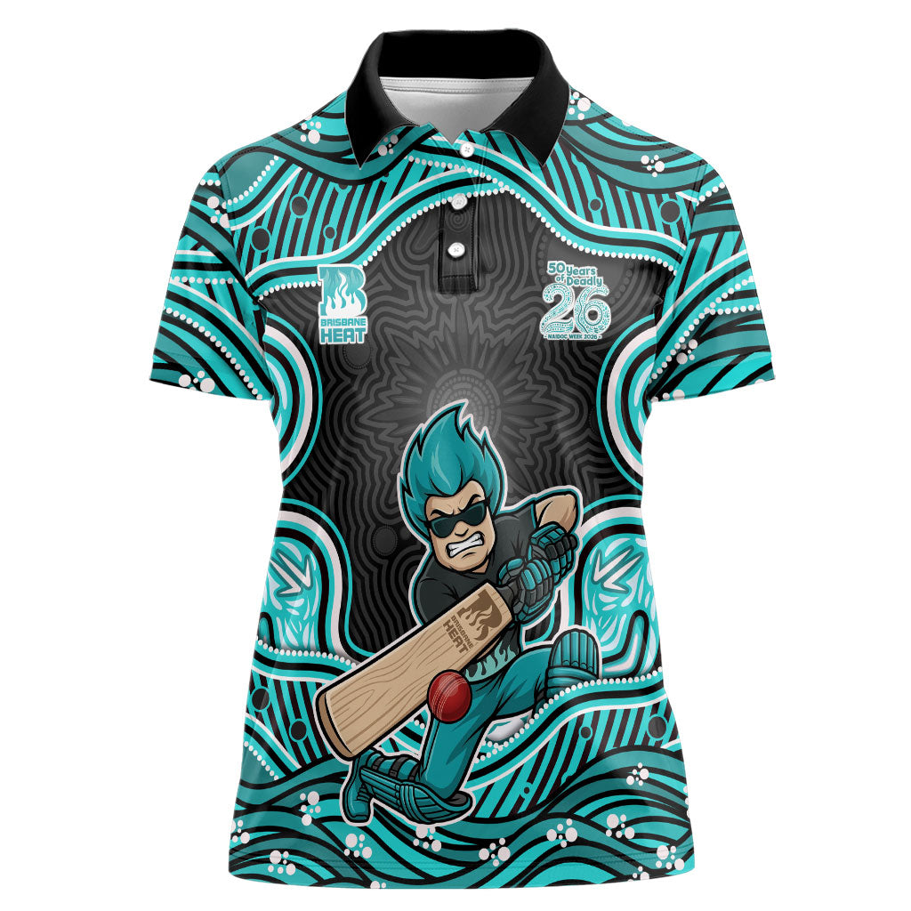 Brisbane Heat NAIDOC Week 2026 Women Polo Shirt Aboriginal Indigenous - 50 Years of Deadly