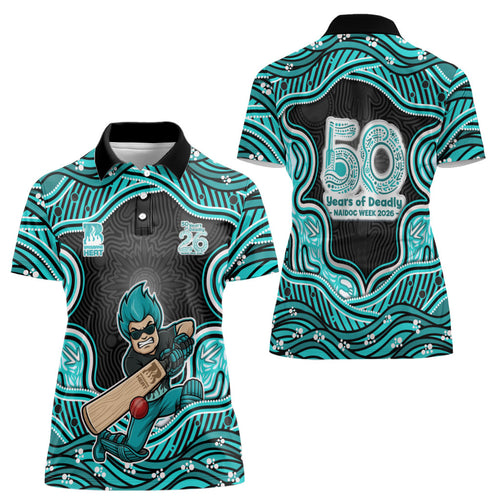 Brisbane Heat NAIDOC Week 2026 Women Polo Shirt Aboriginal Indigenous - 50 Years of Deadly
