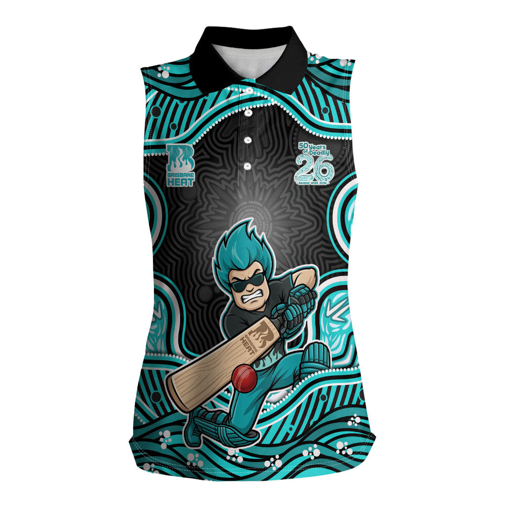 Brisbane Heat NAIDOC Week 2026 Women Sleeveless Polo Shirt Aboriginal Indigenous - 50 Years of Deadly