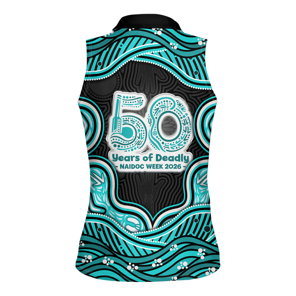 Brisbane Heat NAIDOC Week 2026 Women Sleeveless Polo Shirt Aboriginal Indigenous - 50 Years of Deadly