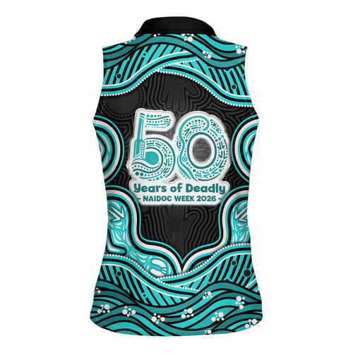Brisbane Heat NAIDOC Week 2026 Women Sleeveless Polo Shirt Aboriginal Indigenous - 50 Years of Deadly