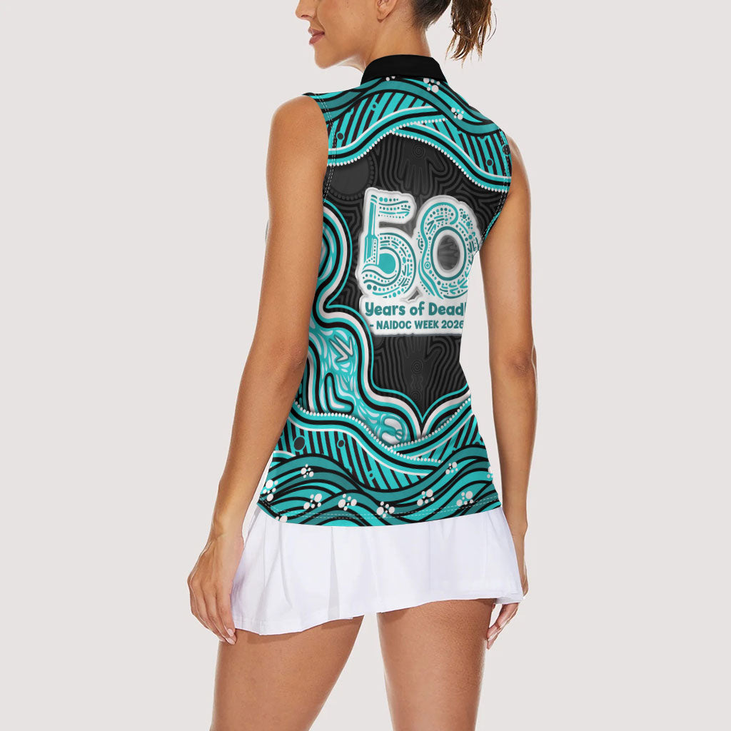 Brisbane Heat NAIDOC Week 2026 Women Sleeveless Polo Shirt Aboriginal Indigenous - 50 Years of Deadly
