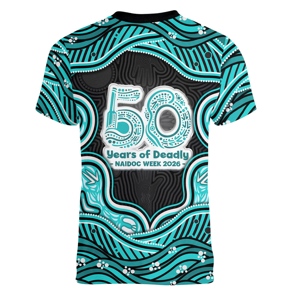Brisbane Heat NAIDOC Week 2026 Women V-Neck T-Shirt Aboriginal Indigenous - 50 Years of Deadly