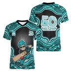 Brisbane Heat NAIDOC Week 2026 Women V-Neck T-Shirt Aboriginal Indigenous - 50 Years of Deadly