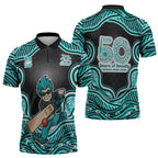 Brisbane Heat NAIDOC Week 2026 Zipper Polo Shirt Aboriginal Indigenous - 50 Years of Deadly