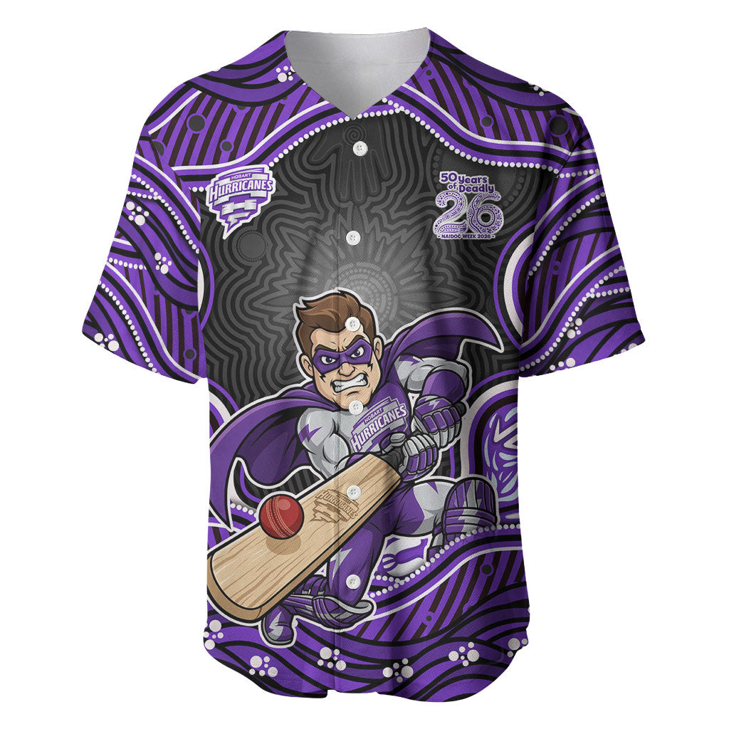 Hobart Hurricanes NAIDOC Week 2026 Baseball Jersey Aboriginal Indigenous - 50 Years of Deadly