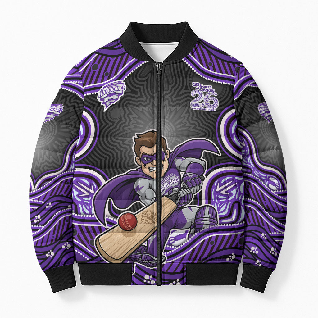 Hobart Hurricanes NAIDOC Week 2026 Bomber Puffer Jacket Aboriginal Indigenous - 50 Years of Deadly