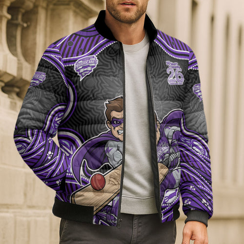 Hobart Hurricanes NAIDOC Week 2026 Bomber Puffer Jacket Aboriginal Indigenous - 50 Years of Deadly