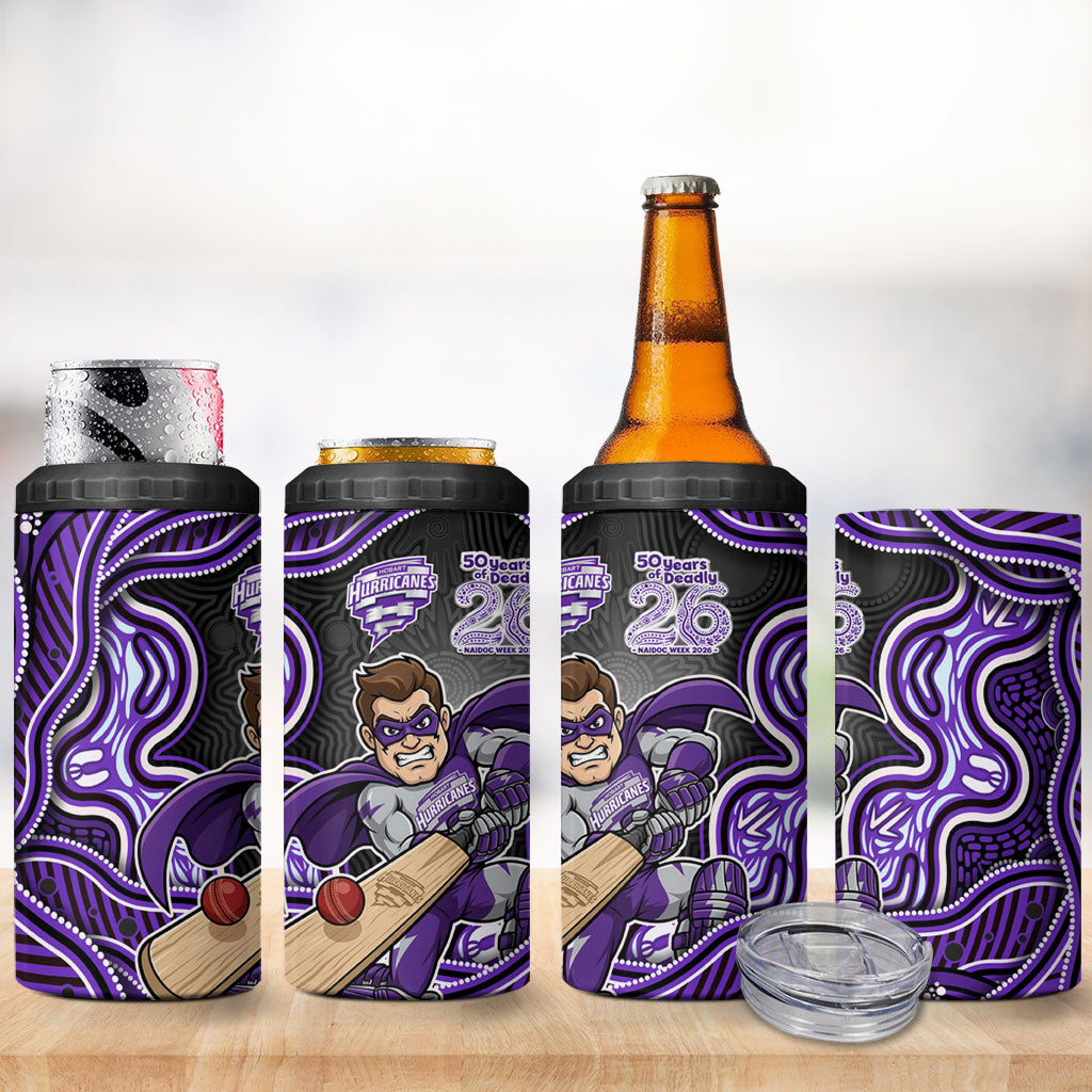 Hobart Hurricanes NAIDOC Week 2026 4 in 1 Can Cooler Tumbler Aboriginal Indigenous - 50 Years of Deadly