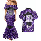 Hobart Hurricanes NAIDOC Week 2026 Couples Matching Mermaid Dress and Hawaiian Shirt Aboriginal Indigenous - 50 Years of Deadly