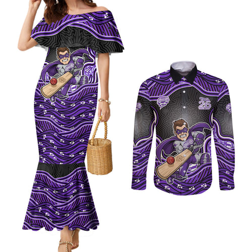 Hobart Hurricanes NAIDOC Week 2026 Couples Matching Mermaid Dress and Long Sleeve Button Shirt Aboriginal Indigenous - 50 Years of Deadly
