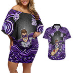 Hobart Hurricanes NAIDOC Week 2026 Couples Matching Off Shoulder Short Dress and Hawaiian Shirt Aboriginal Indigenous - 50 Years of Deadly