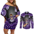 Hobart Hurricanes NAIDOC Week 2026 Couples Matching Off Shoulder Short Dress and Long Sleeve Button Shirt Aboriginal Indigenous - 50 Years of Deadly
