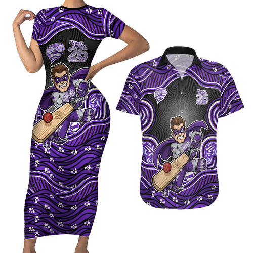 Hobart Hurricanes NAIDOC Week 2026 Couples Matching Short Sleeve Bodycon Dress and Hawaiian Shirt Aboriginal Indigenous - 50 Years of Deadly
