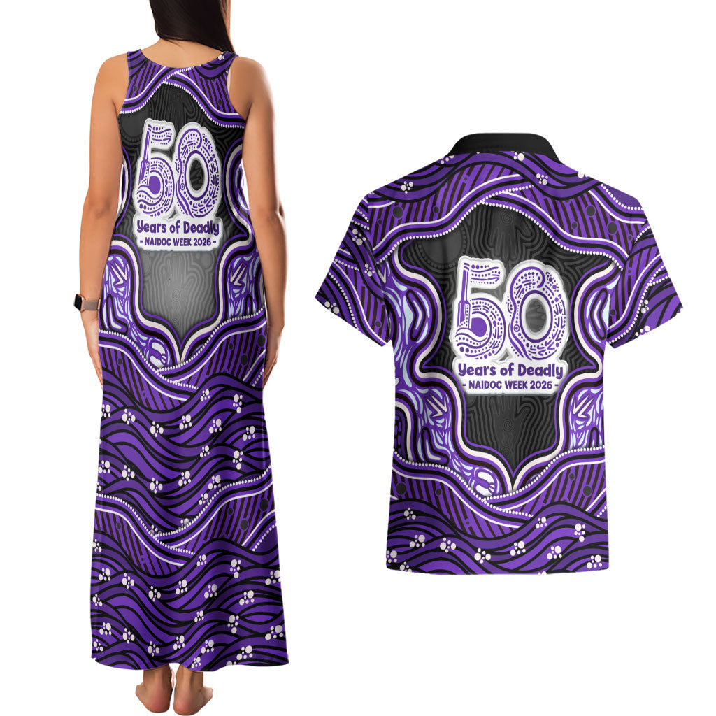 Hobart Hurricanes NAIDOC Week 2026 Couples Matching Tank Maxi Dress and Hawaiian Shirt Aboriginal Indigenous - 50 Years of Deadly