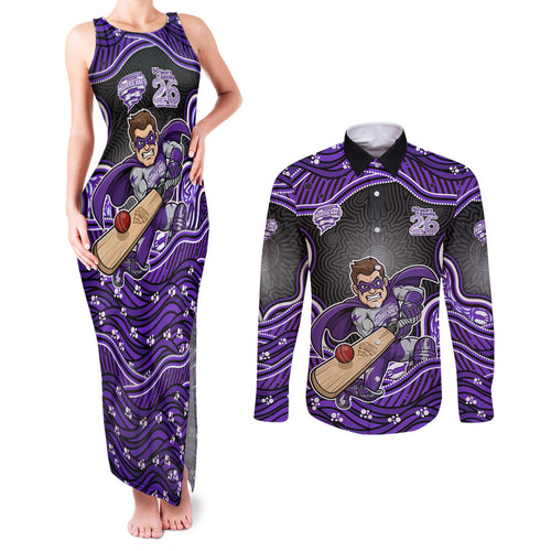 Hobart Hurricanes NAIDOC Week 2026 Couples Matching Tank Maxi Dress and Long Sleeve Button Shirt Aboriginal Indigenous - 50 Years of Deadly