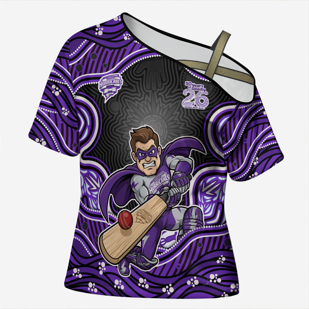 Hobart Hurricanes NAIDOC Week 2026 Cross Shoulder Shirt Aboriginal Indigenous - 50 Years of Deadly