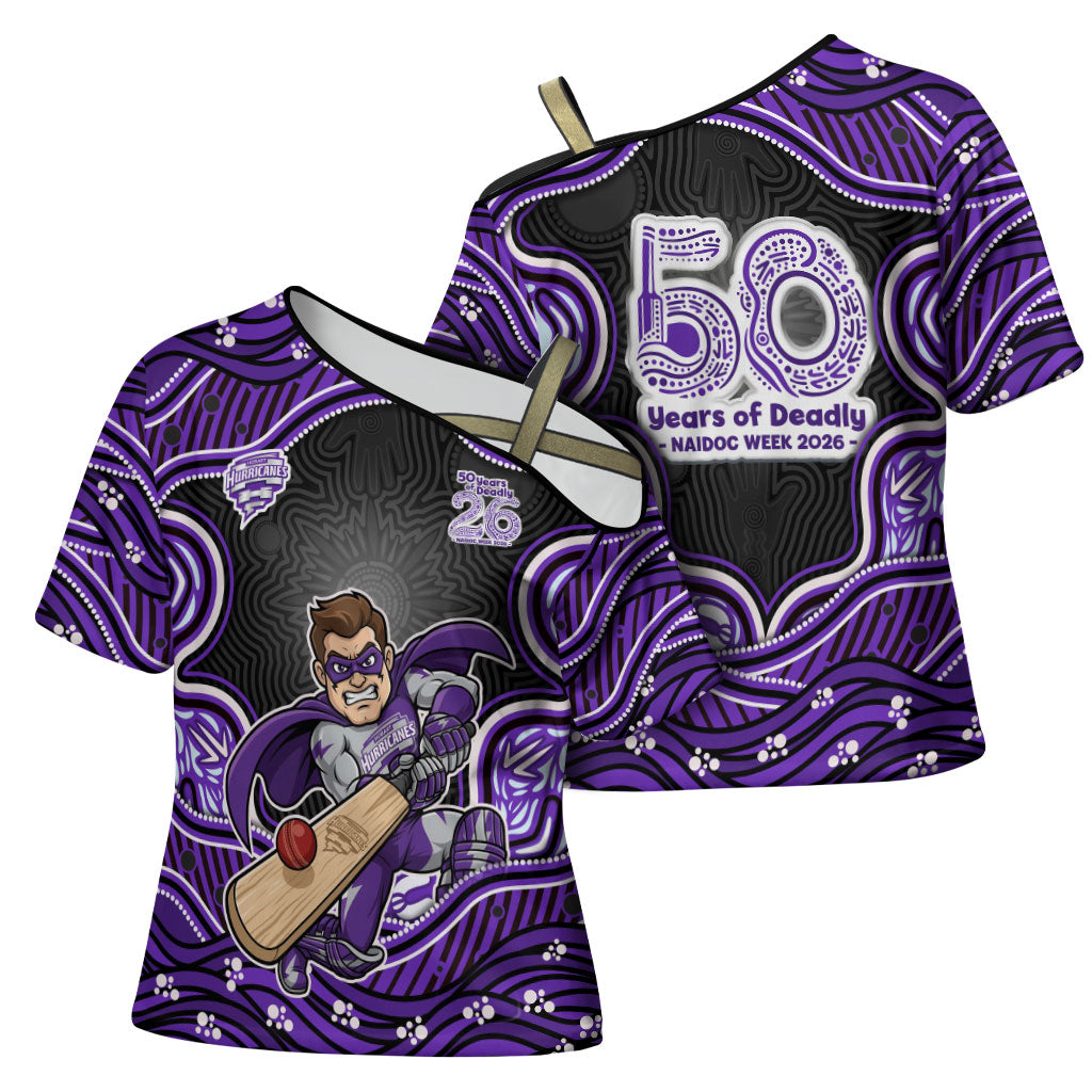 Hobart Hurricanes NAIDOC Week 2026 Cross Shoulder Shirt Aboriginal Indigenous - 50 Years of Deadly