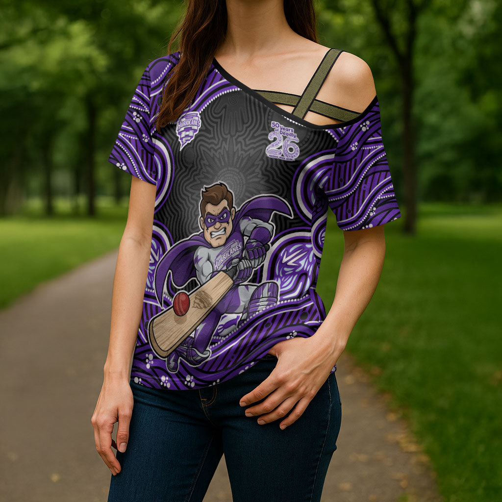 Hobart Hurricanes NAIDOC Week 2026 Cross Shoulder Shirt Aboriginal Indigenous - 50 Years of Deadly