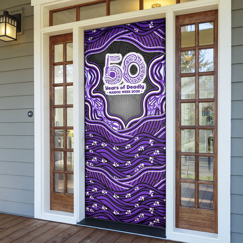 Hobart Hurricanes NAIDOC Week 2026 Door Cover Aboriginal Indigenous - 50 Years of Deadly