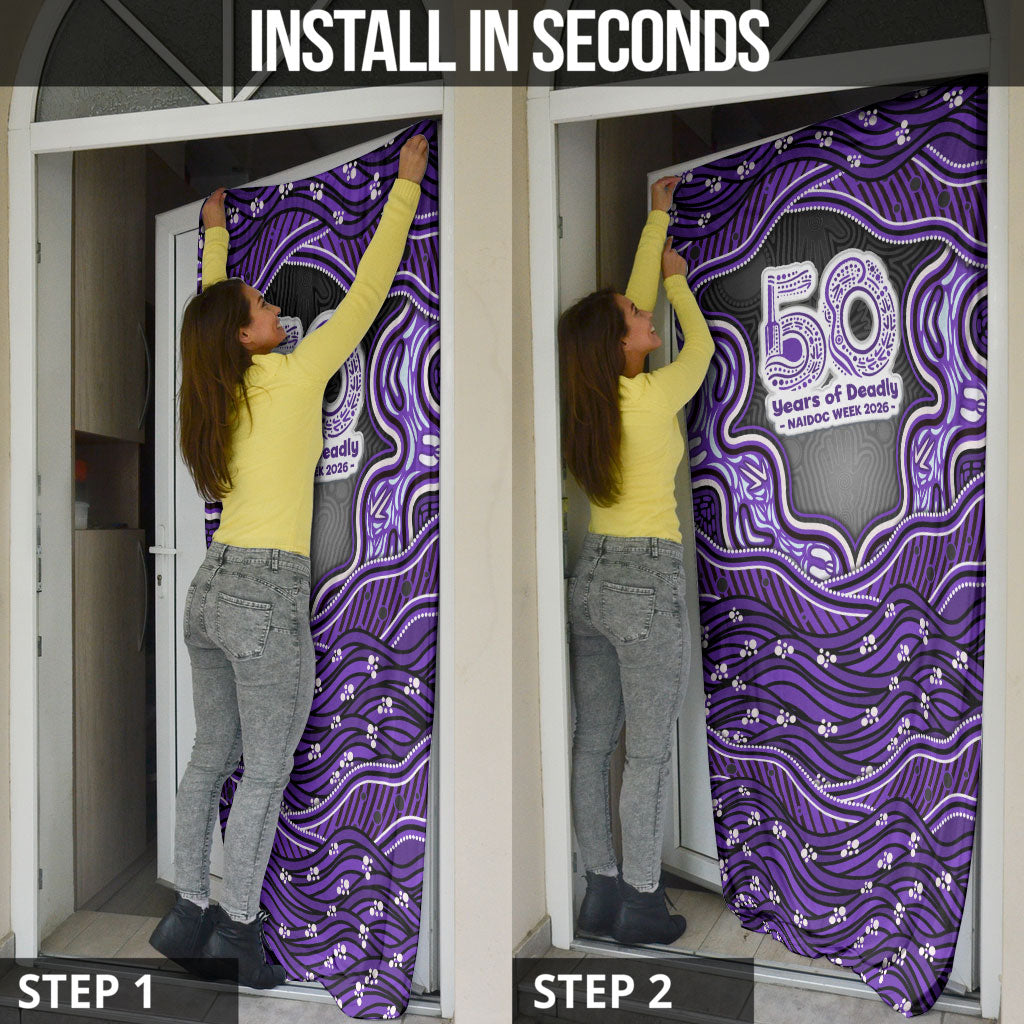 Hobart Hurricanes NAIDOC Week 2026 Door Cover Aboriginal Indigenous - 50 Years of Deadly
