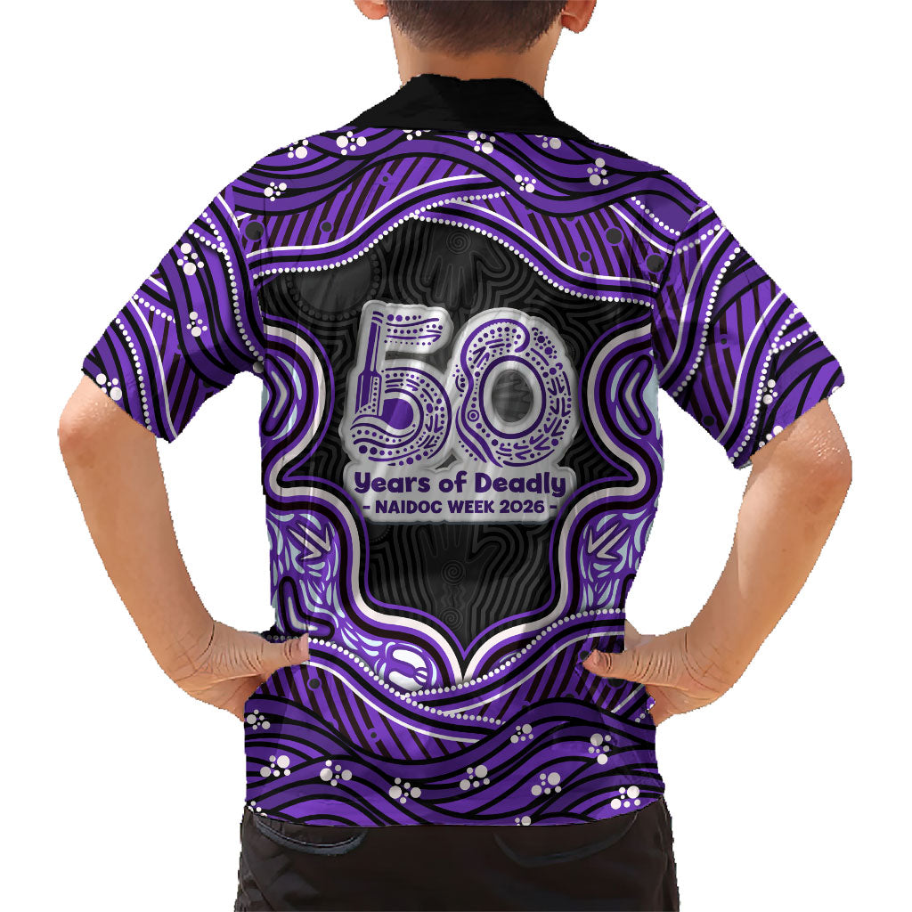 Hobart Hurricanes NAIDOC Week 2026 Family Matching Off The Shoulder Long Sleeve Dress and Hawaiian Shirt Aboriginal Indigenous - 50 Years of Deadly